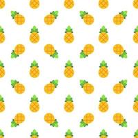 Cartoon pineapple seamless pattern background. vector