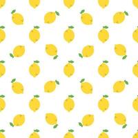 Cartoon lemon seamless pattern background. vector