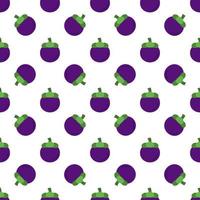 Cartoon mangosteen seamless pattern background. vector