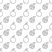 Pomelo seamless pattern background.. vector