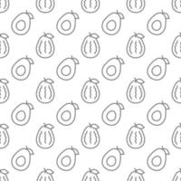 Avocado seamless pattern background. vector