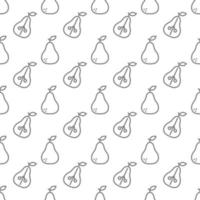Pear seamless pattern background . vector