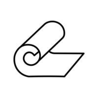 rolled outline icon vector