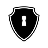 shield lock flat icon vector