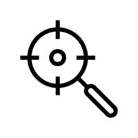 target in magnifier icon vector