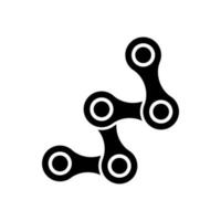 bicycle chain flat icon vector