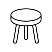 stool outline icon vector