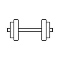 Dumbbell outline icon vector