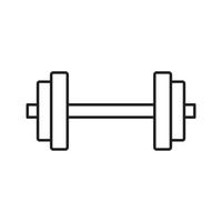 Dumbbell outline icon vector