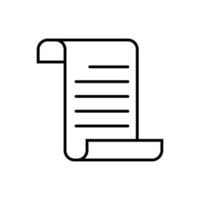 paper document outline icon vector