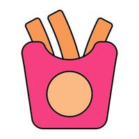 Vector design of fries packet