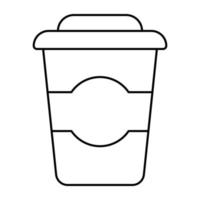 un icono de diseño editable de bebida para llevar vector