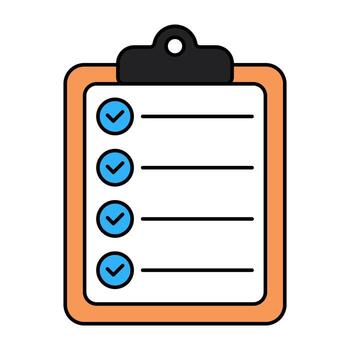 Paper with clipboard showcasing task list icon vector