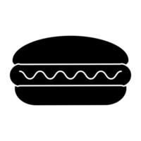 icono de diseño moderno de hamburguesa de perrito caliente vector