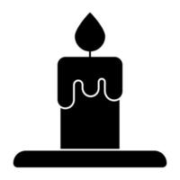 Trendy vector design of candle