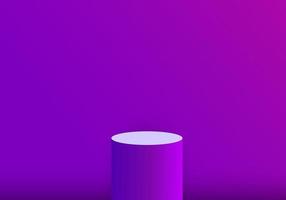3d background products with purple tall spheres for displaying products. Gradient background to enhance the distinctiveness of the products to be placed. vector
