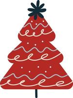 Warm and Joyful Christmas Tree Illustration vector