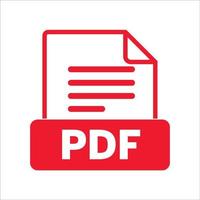 PDF icon vector flat design