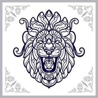 Lion head mandala arts isolated on white background vector