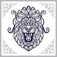 Lion head mandala arts isolated on white background vector