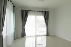 Curtain window interior decoration in living room photo