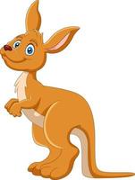 Cartoon funny Kangaroo is smiling vector