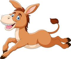 Cute donkey cartoon a smile vector