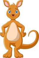 Cartoon funny Kangaroo is smiling vector