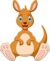 Cartoon funny Kangaroo is smiling vector