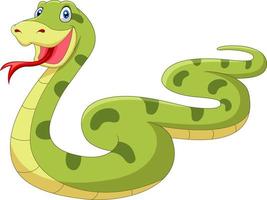 linda serpiente de dibujos animados se está arrastrando vector