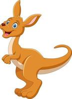 Cartoon funny Kangaroo is smiling vector