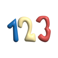 3d numbers of 123. png