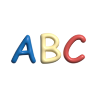 abc 3d objeto ilustración renderizado icono aislado png