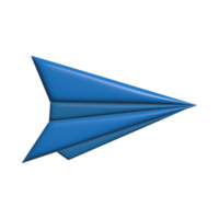 paper plane 3d object illustration rendering icon isolated png