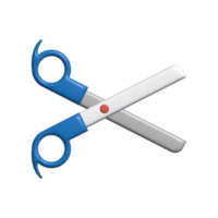 scissor 3d object illustration rendering icon isolated png