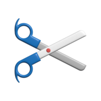 Schere 3D-Objekt Illustration Rendering-Symbol isoliert png