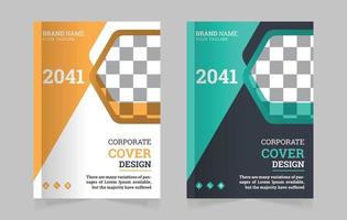 annual report corporate book cover design template in a4 or can be used to annual report, magazine, flyer, poster, banner, portfolio, company profile, website, brochure cover design vector