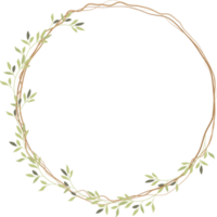 white wild flowers wreath frame png