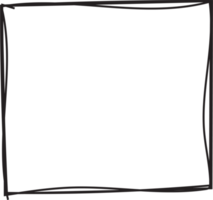 fuzzy doodle line art frame png