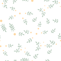 cute flat style tiny white daisy flower seamless pattern png