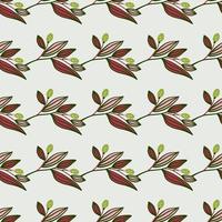 Barberry twigs seamless pattern. Wild berries floral wallpaper. vector