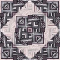 adorno vintage de rayas creativas. líneas tribales mosaico de patrones sin fisuras. mosaico étnico geométrico abstracto vector