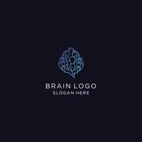 imagen vectorial del icono del logotipo de la neurona vector