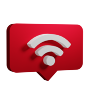 Wi-Fi icona 3d rendere png