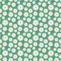Daisies from geometric figures. Seamless pattern of daisies. Patterns for decorating fabrics. vector
