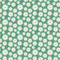 Daisies from geometric figures. Seamless pattern of daisies. Patterns for decorating fabrics. vector