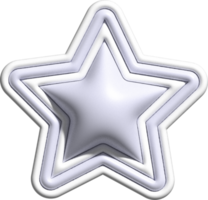 cute pastel 3d star decoration png