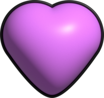 carino colorato 3d cuore forma decorazione png
