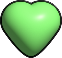 cute colorful 3d heart shape decoration png