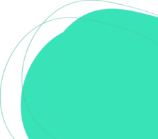 abstract blob shape corner decoration png